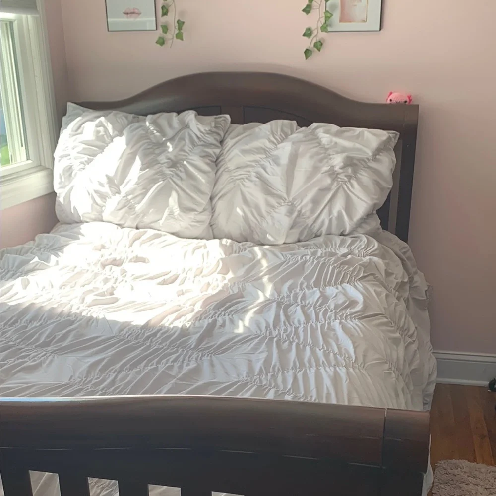 Pottery Barn Dorm Teen Light Gray Comforter Minimalist Bedding Whimsical Waves